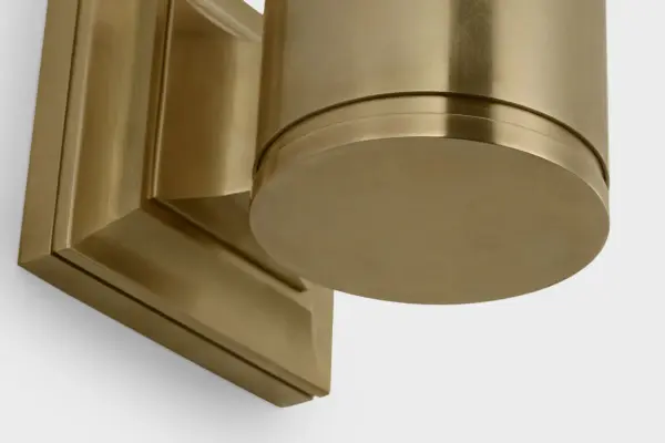 Halford 14" Bath Sconce in Antique-Burnished Brass with White Glass - Image 4