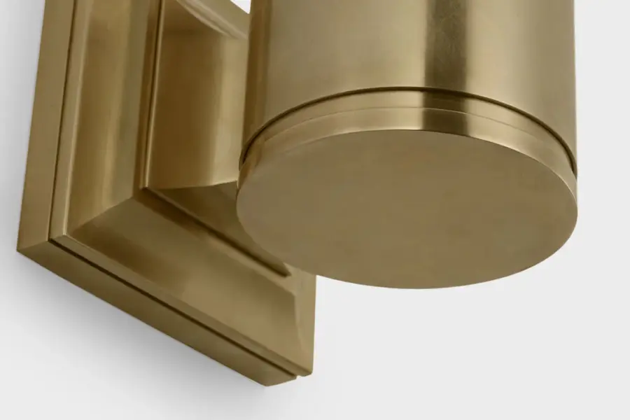 Halford 14" Bath Sconce in Antique-Burnished Brass with White Glass - Image 4