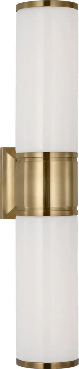 Halford 22" Double Bath Sconce in Antique-Burnished Brass - Image 2