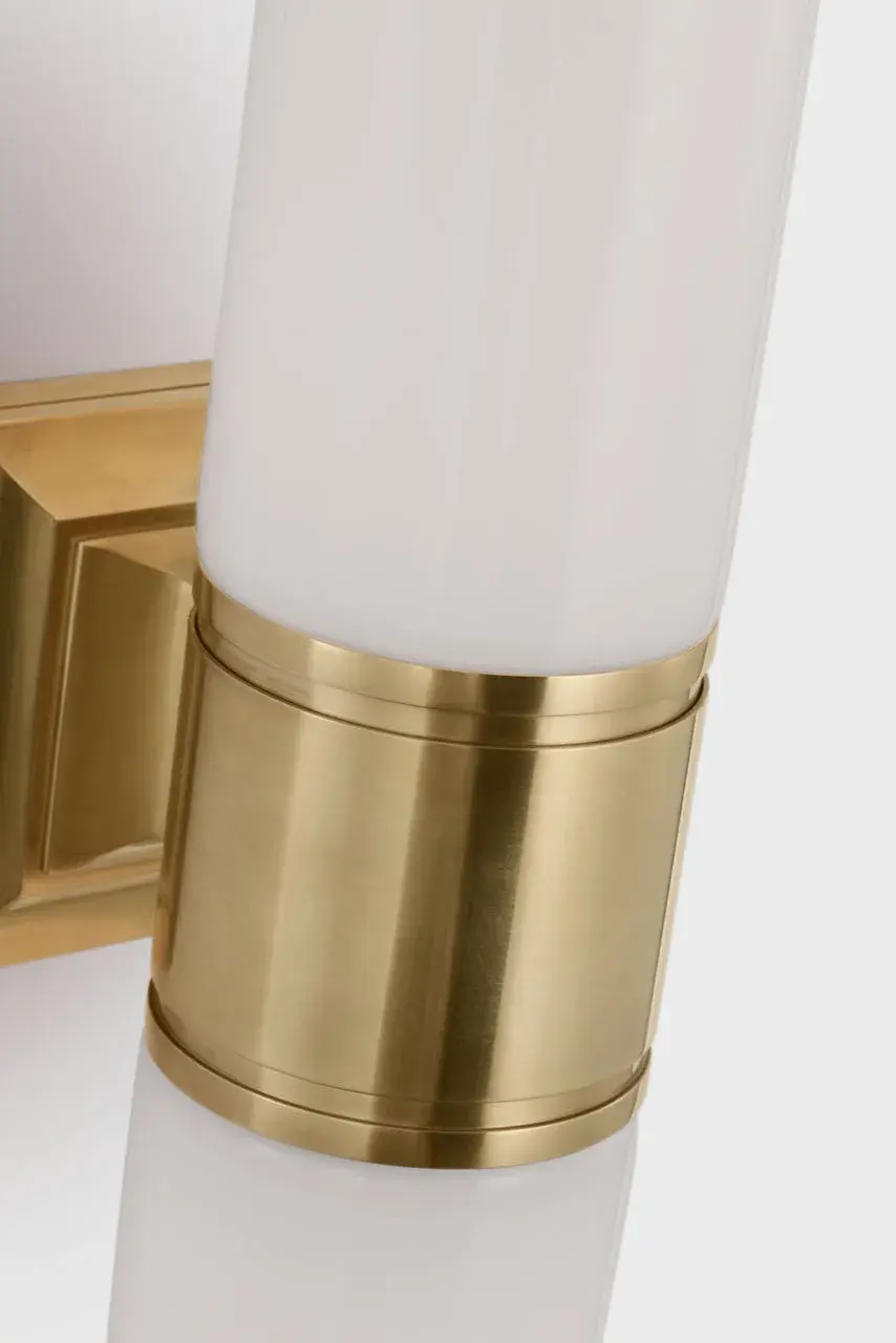 Halford 22" Double Bath Sconce in Antique-Burnished Brass - Image 4