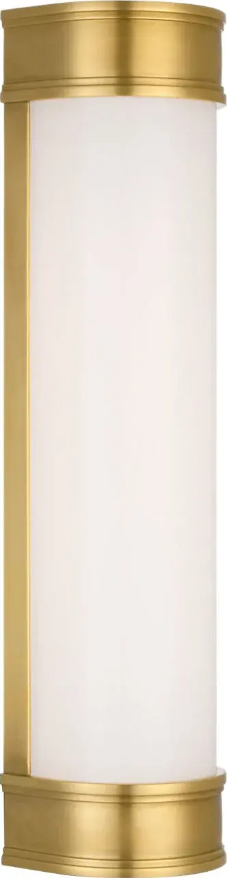 Marden 18" Salon Bath Sconce in Antique-Burnished Brass - Image 1