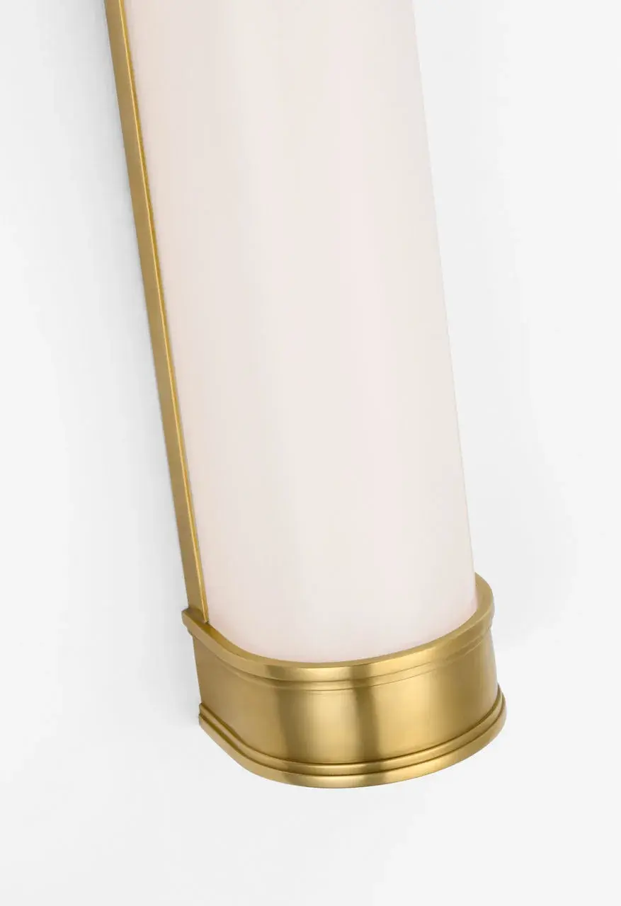 Marden 30" Salon Bath Sconce in Antique-Burnished Brass - Image 3