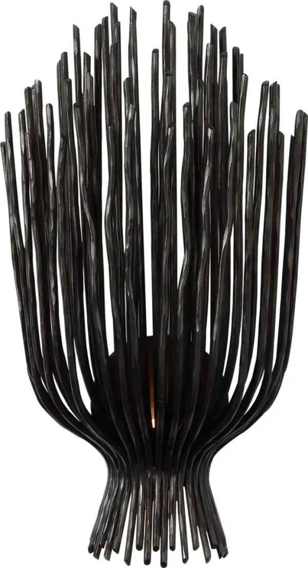 Astra 17" Sculpted Sconce in Aged Iron - Image 1