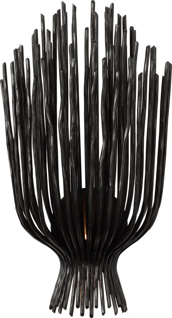 Astra 17" Sculpted Sconce in Aged Iron - Image 1