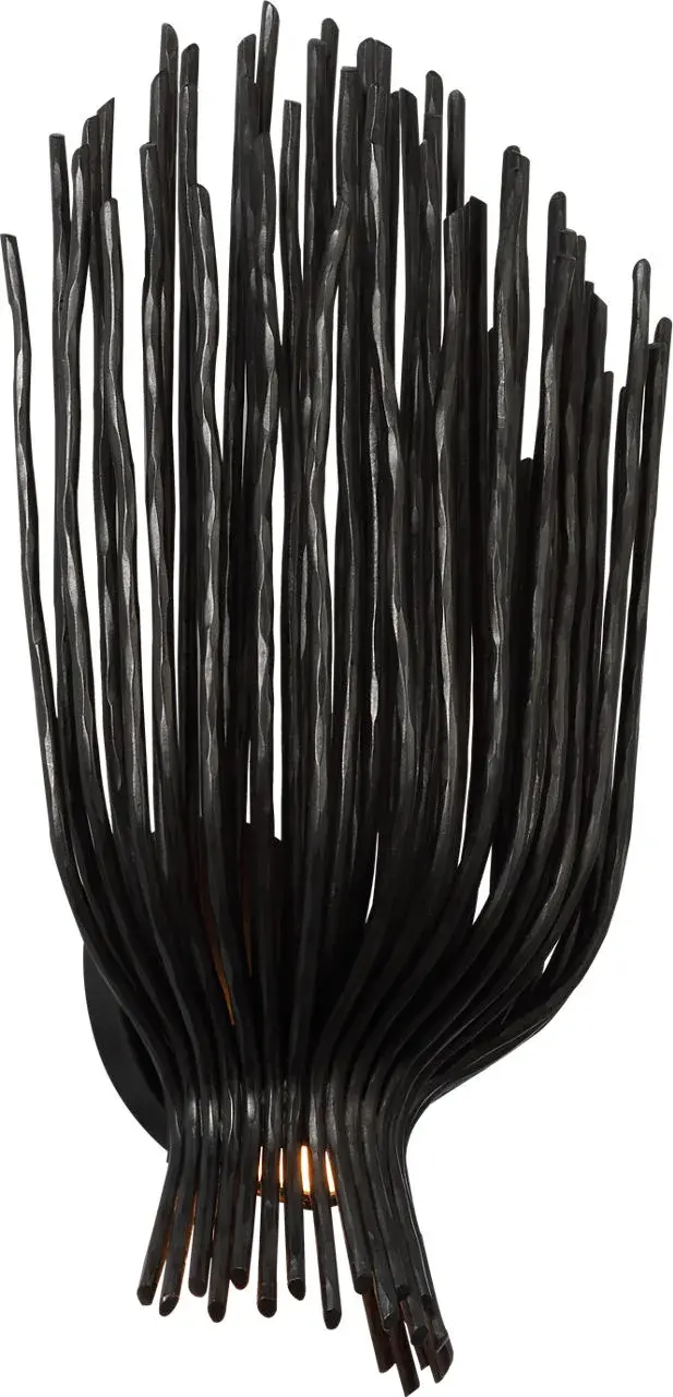 Astra 17" Sculpted Sconce in Aged Iron - Image 3