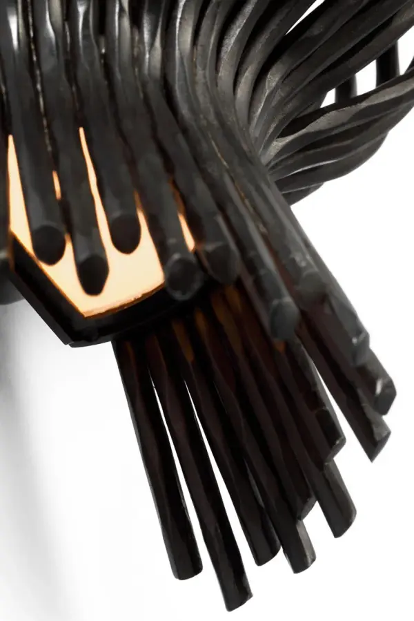 Astra 17" Sculpted Sconce in Aged Iron - Image 5