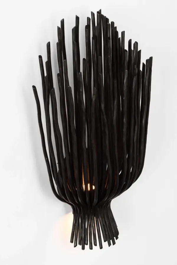 Astra 17" Sculpted Sconce in Aged Iron - Image 8