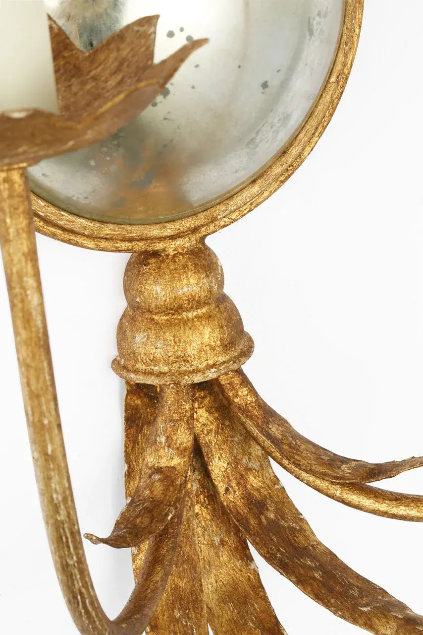 Gramercy 28" Sconce in Gilded Iron - Image 3