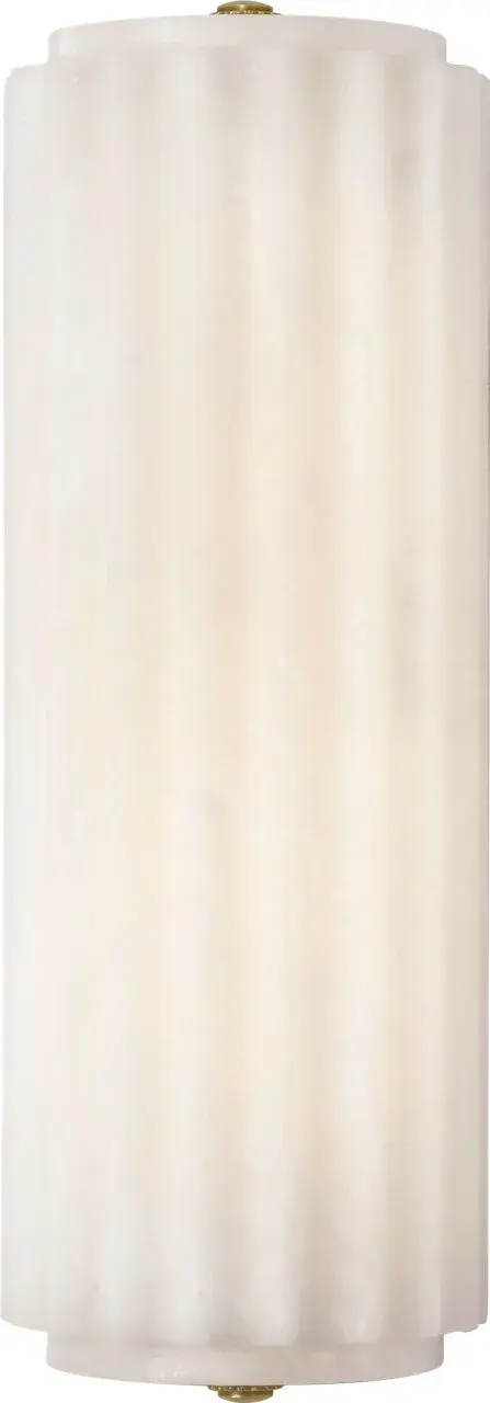 The Madden sconce combines natural alabaster with antique-burnished brass for a sophisticated linear profile. Its fluted design adds texture and visual interest while providing soft, diffused lighting ideal for intimate spaces.