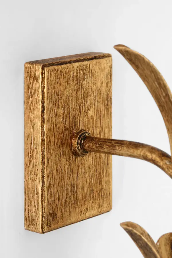 Provenz 20" Tail Sconce in French Gild with Linen Shade - Image 4