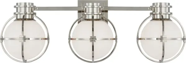 Inspired by Victorian gas-lit globe pendants, the Chapman & Myers Gracie updates the classic industrial look with modern proportions and elegant allure. Armillary details and square tube frames in various metal finishes contrast with white or clear glass to illuminate rooms with a refined touch.