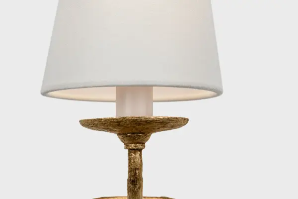 Elegant Transitional Sconce with Warm Gold Finish and Soft Linen Shade - Image 2