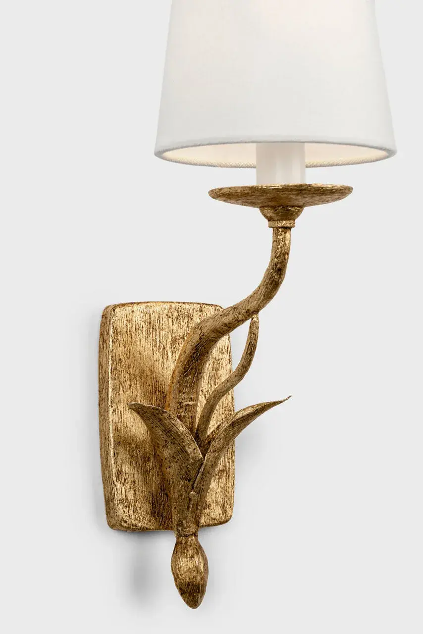 Elegant Transitional Sconce with Warm Gold Finish and Soft Linen Shade - Image 4