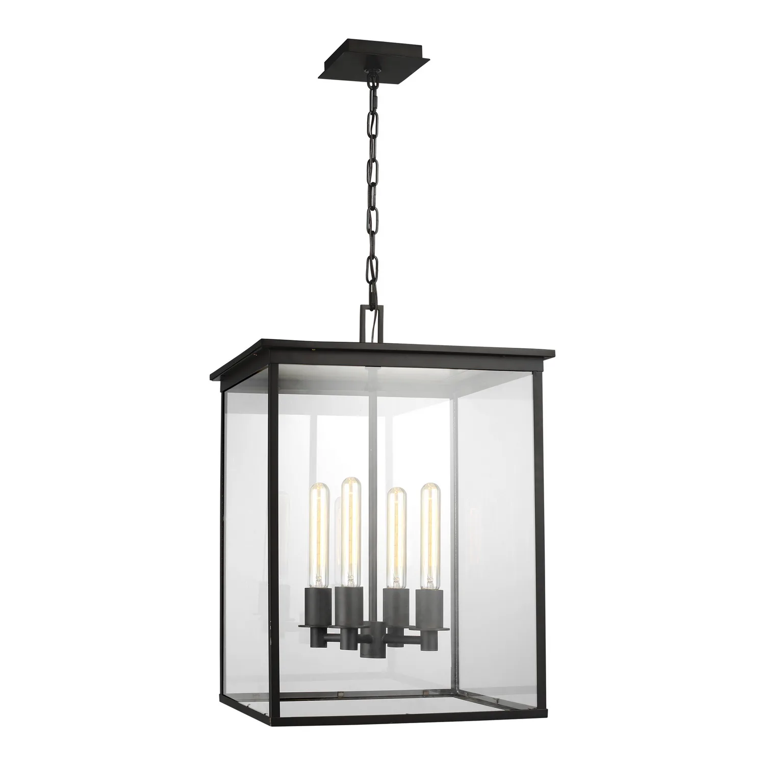 Freeport Four Light Hanging Lantern in Heritage Copper