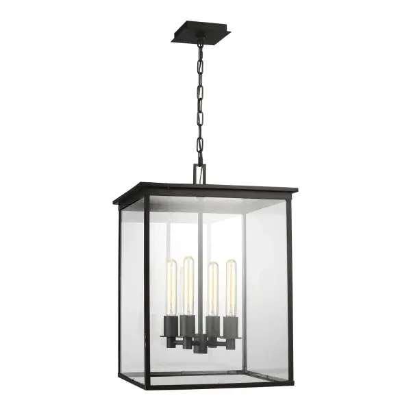 Freeport Four Light Hanging Lantern in Heritage Copper