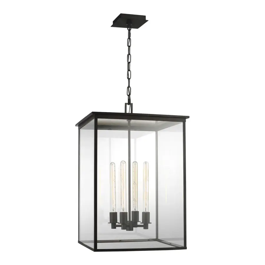 Freeport Four Light Hanging Lantern in Heritage Copper