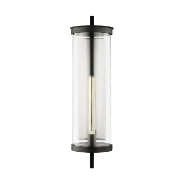 Eastham One Light Outdoor Wall Lantern in Textured Black