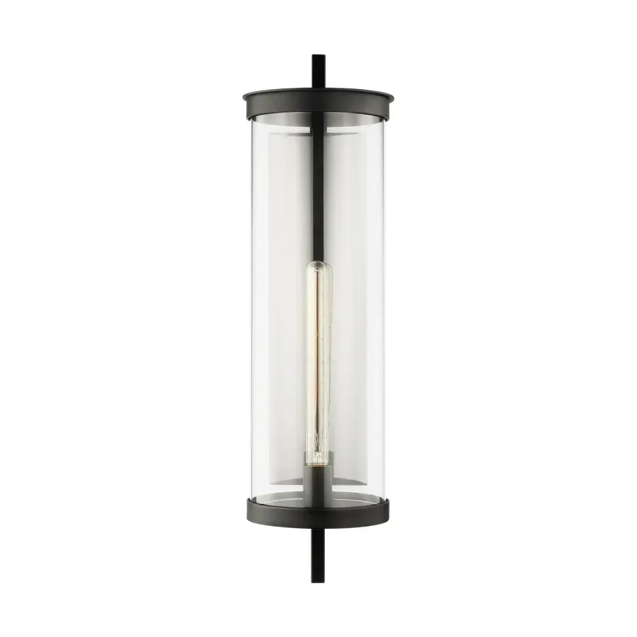 Eastham One Light Outdoor Wall Lantern in Textured Black