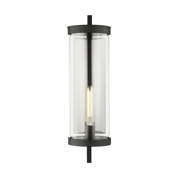 Eastham One Light Outdoor Wall Lantern in Textured Black