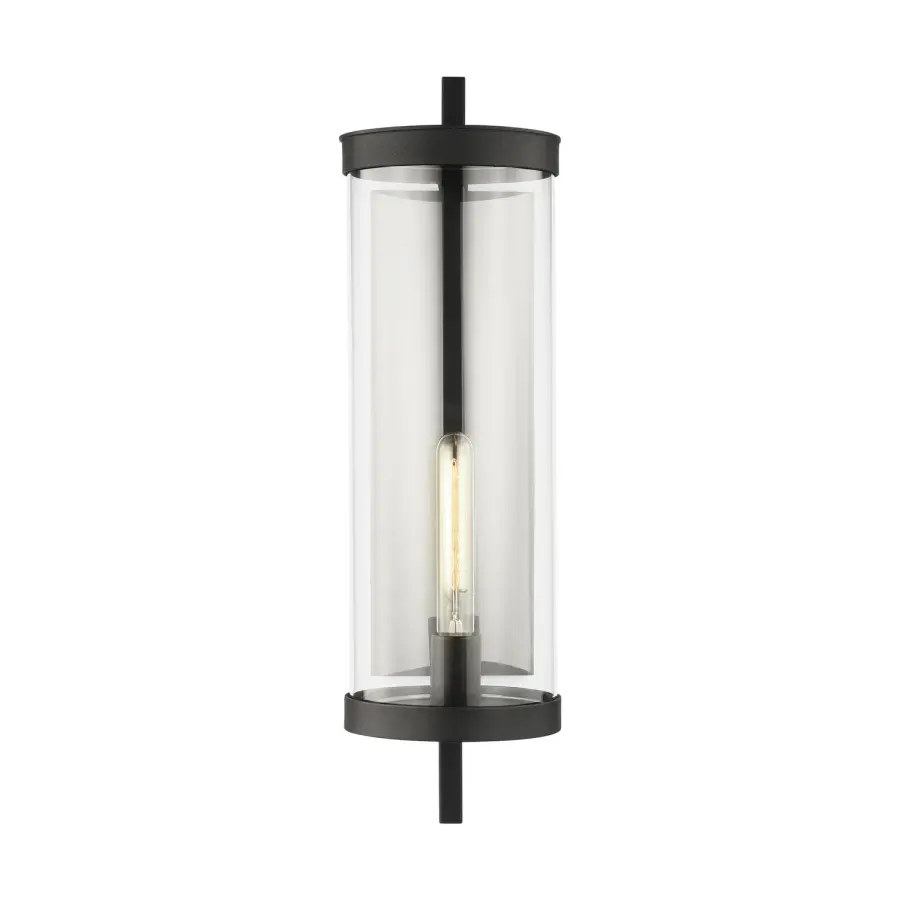 Eastham One Light Outdoor Wall Lantern in Textured Black
