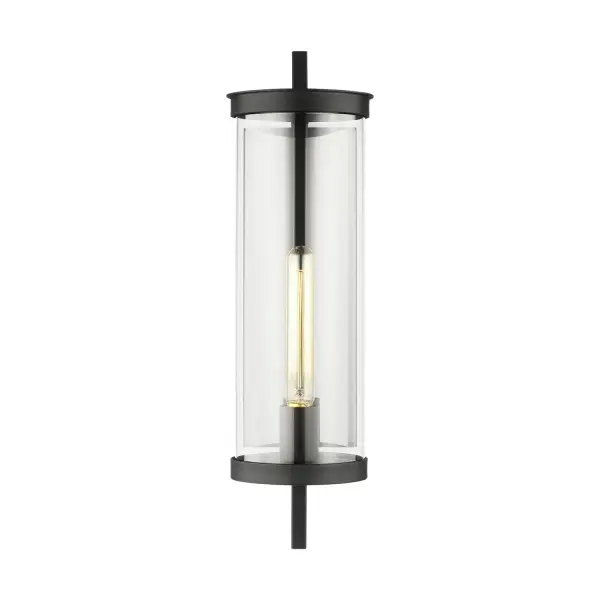 Eastham One Light Outdoor Wall Lantern in Textured Black