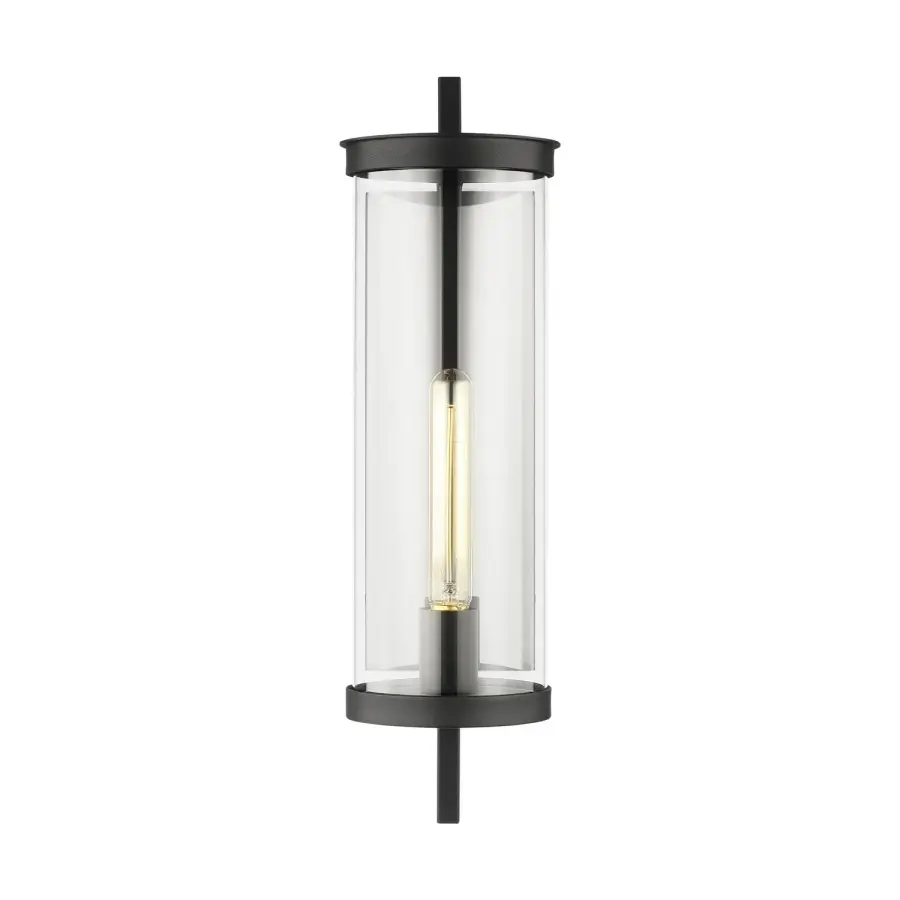 Eastham One Light Outdoor Wall Lantern in Textured Black