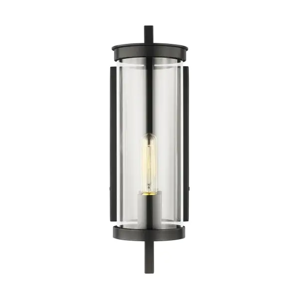 Eastham One Light Outdoor Wall Lantern in Textured Black
