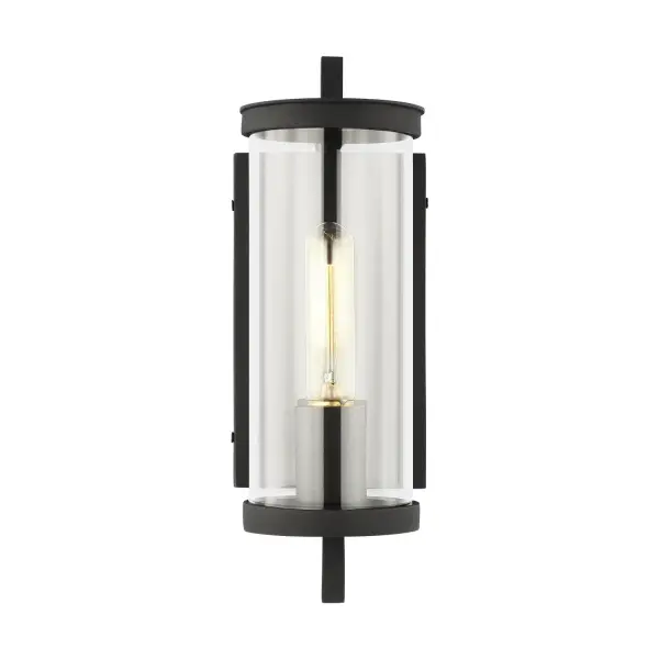 Eastham One Light Outdoor Wall Lantern in Textured Black