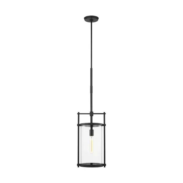 Eastham One Light Outdoor Pendant in Textured Black