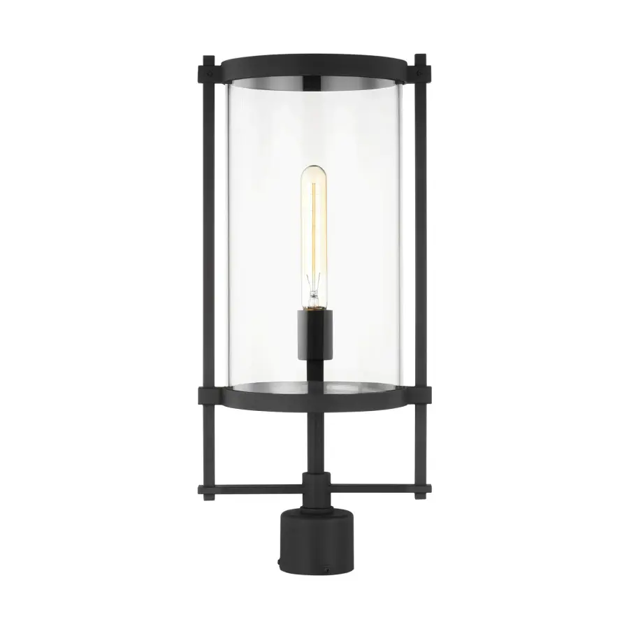 Eastham One Light Outdoor Post Lantern in Textured Black