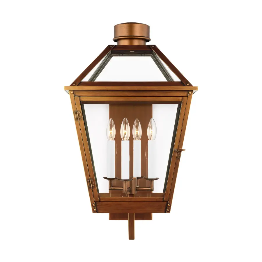Hyannis Four Light Outdoor Lantern in Natural Copper
