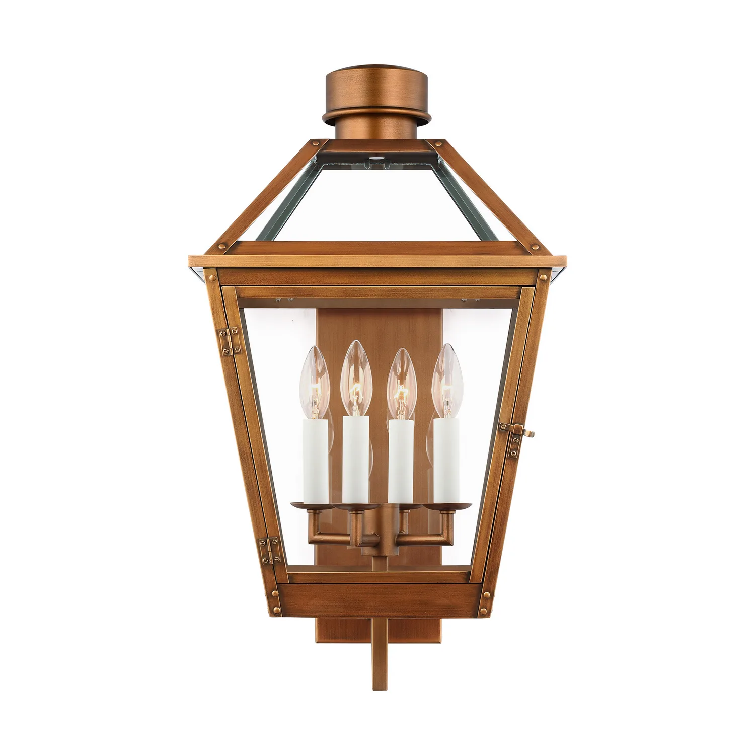 Hyannis Four Light Outdoor Lantern in Natural Copper
