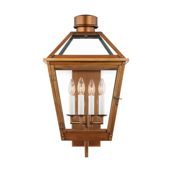 Hyannis Four Light Outdoor Lantern in Natural Copper