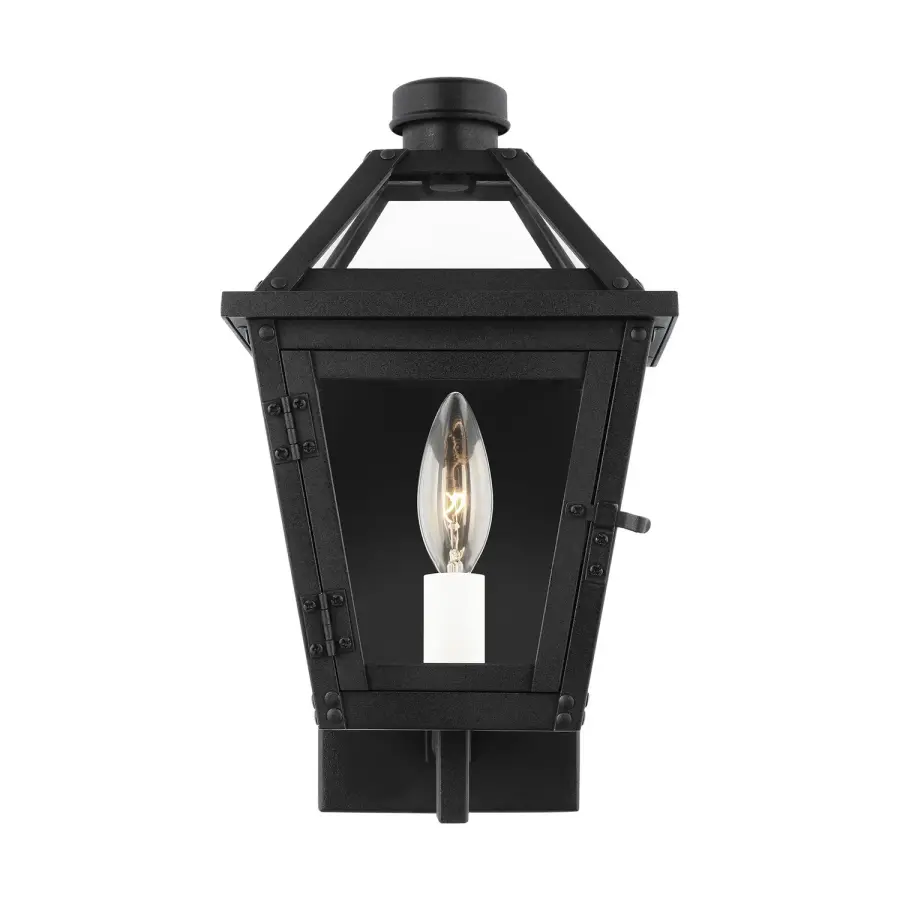 Hyannis One Light Outdoor Wall Lantern in Textured Black