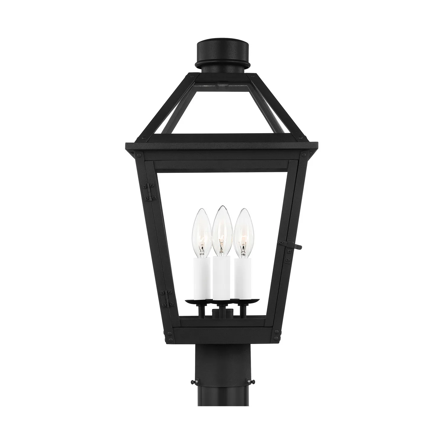 Hyannis Three Light Post Mount in Textured Black