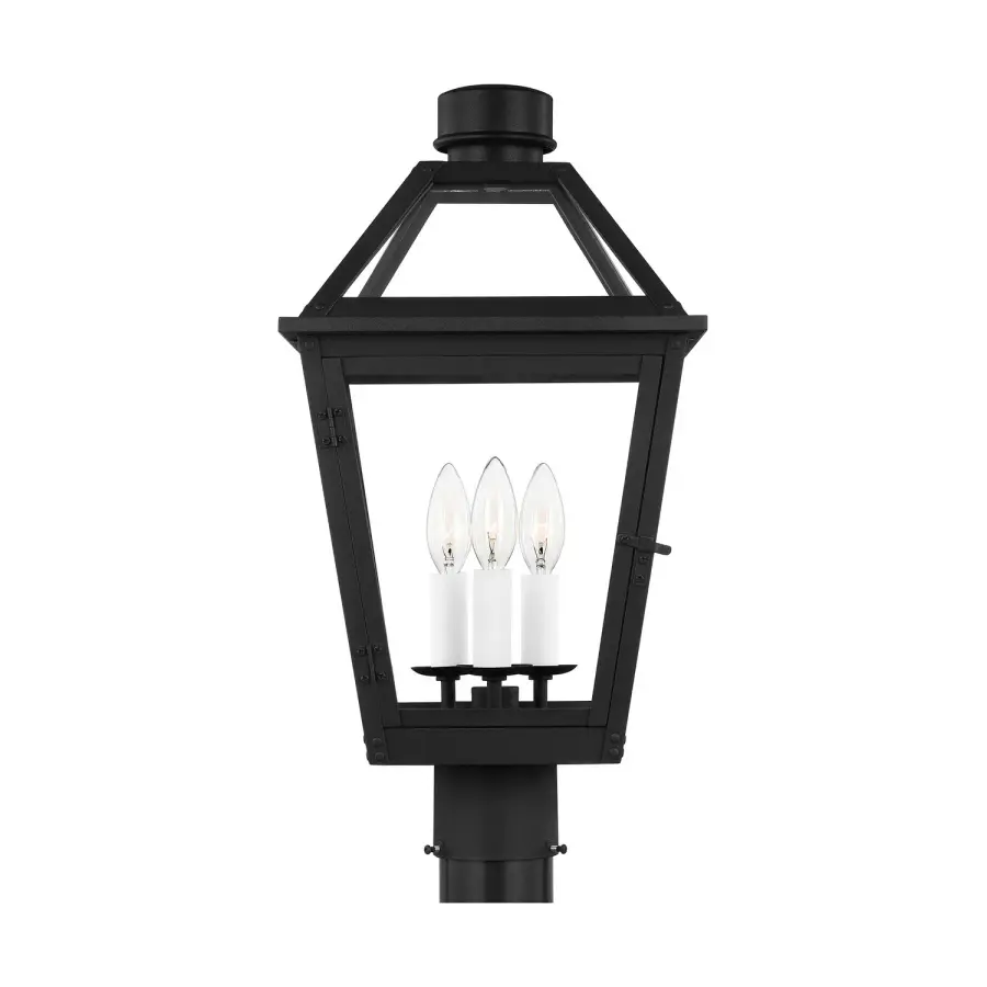 Hyannis Three Light Post Mount in Textured Black