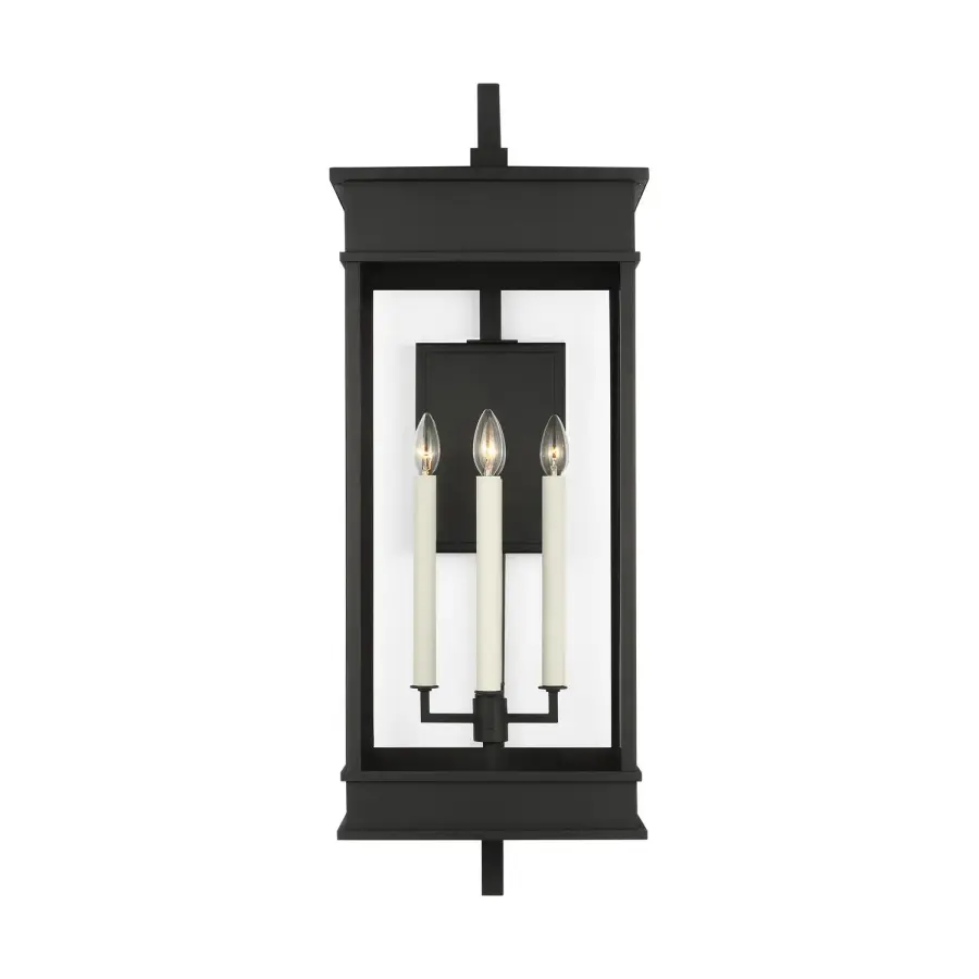 Cupertino Four Light Outdoor Wall Sconce in Textured Black