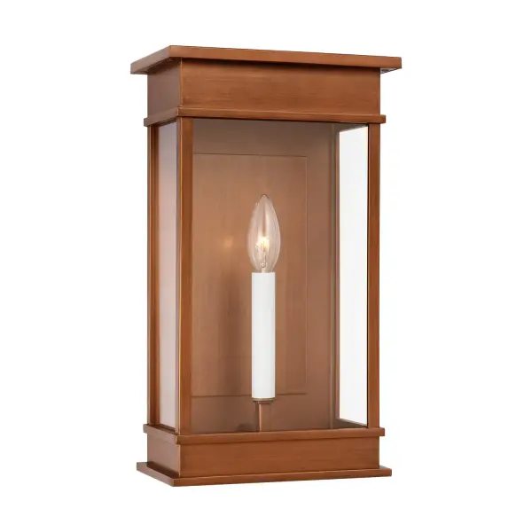 Cupertino One Light Wall Lantern in Natural Copper