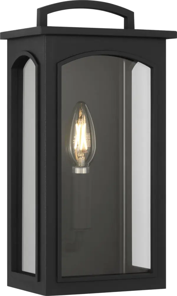 Modesto 12" Wall Lantern in Textured Black - Image 1