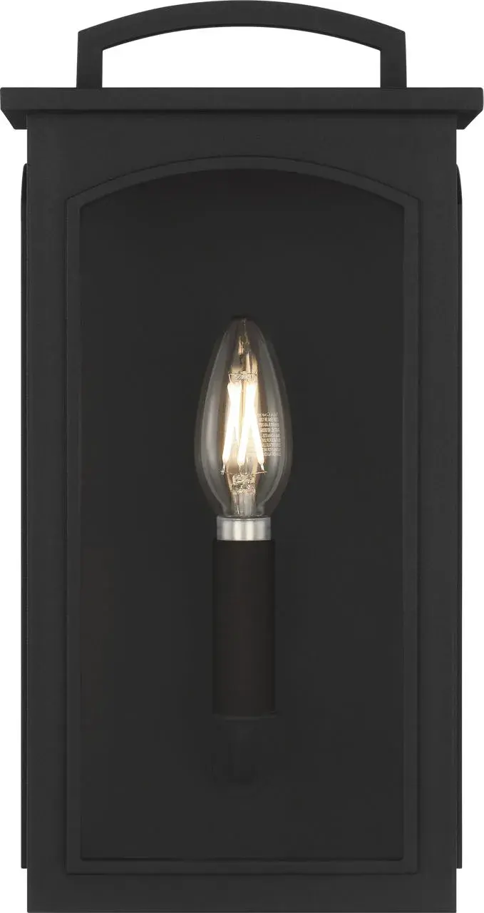 Modesto 12" Wall Lantern in Textured Black - Image 2