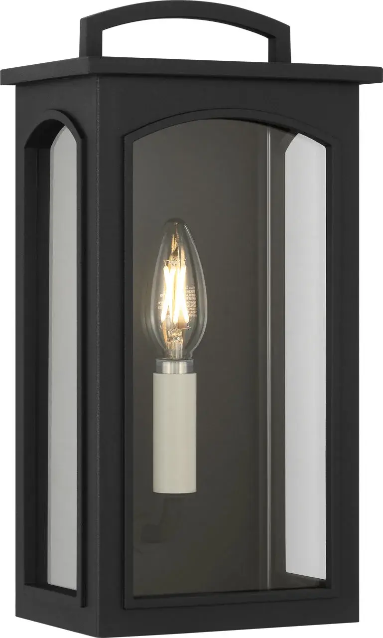 Modesto 12" Wall Lantern in Textured Black - Image 3