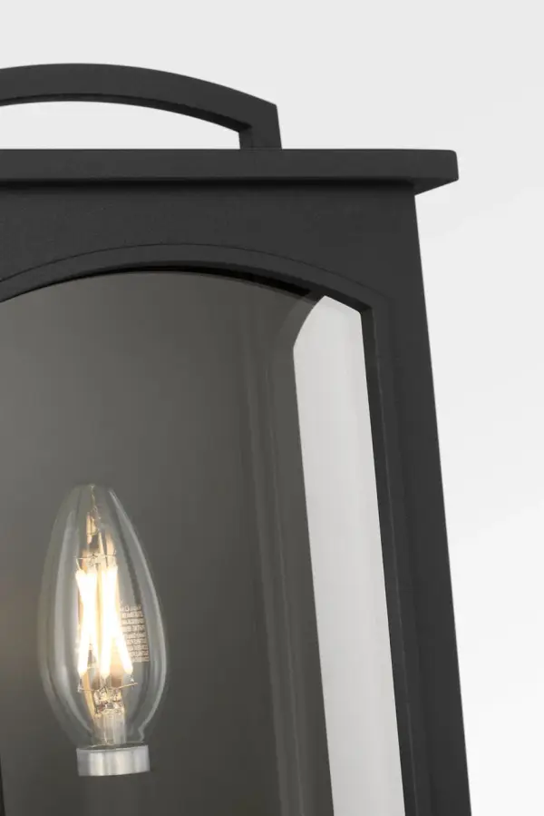 Modesto 12" Wall Lantern in Textured Black - Image 6