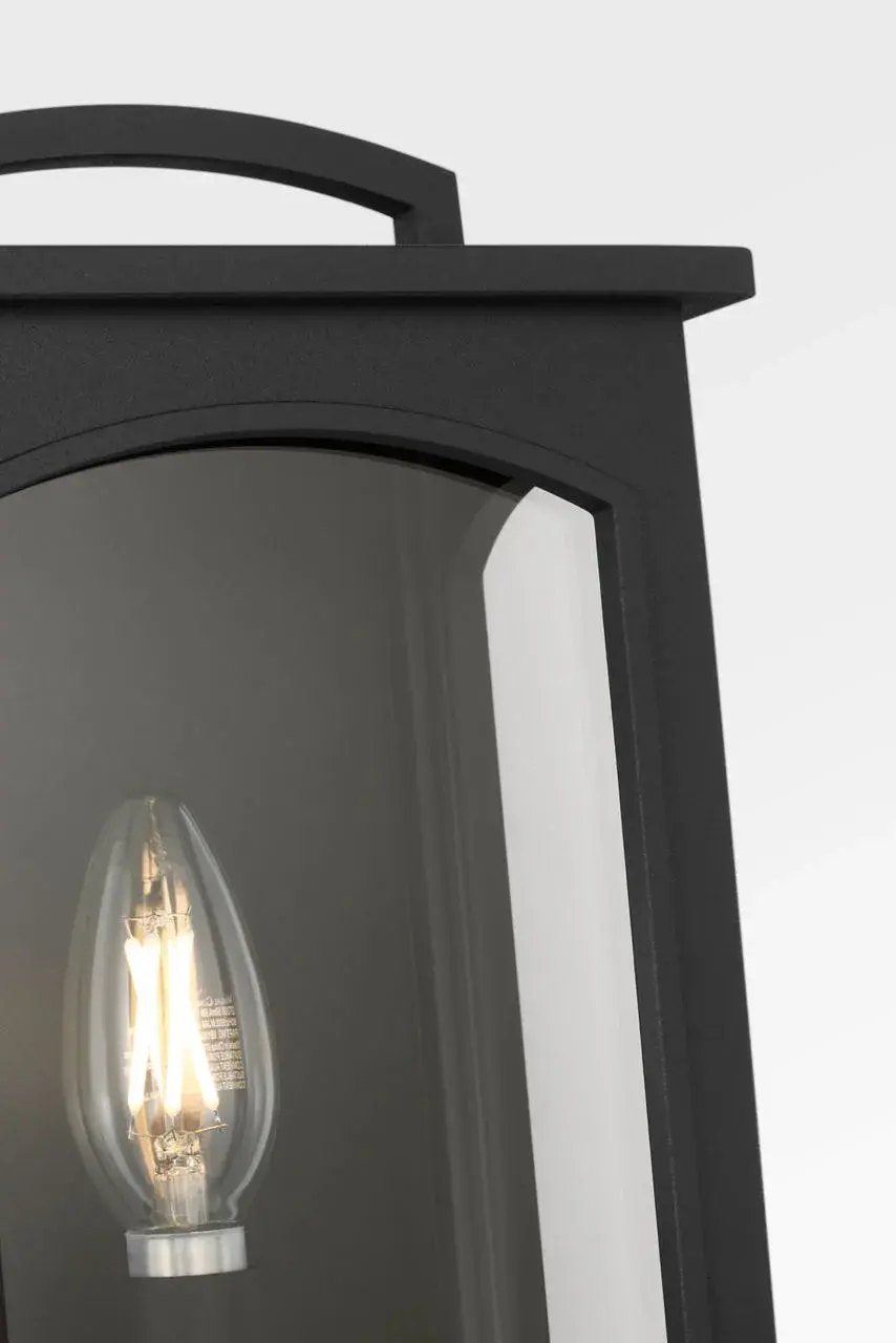 Modesto 12" Wall Lantern in Textured Black - Image 6