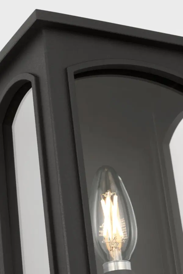 Modesto 12" Wall Lantern in Textured Black - Image 9