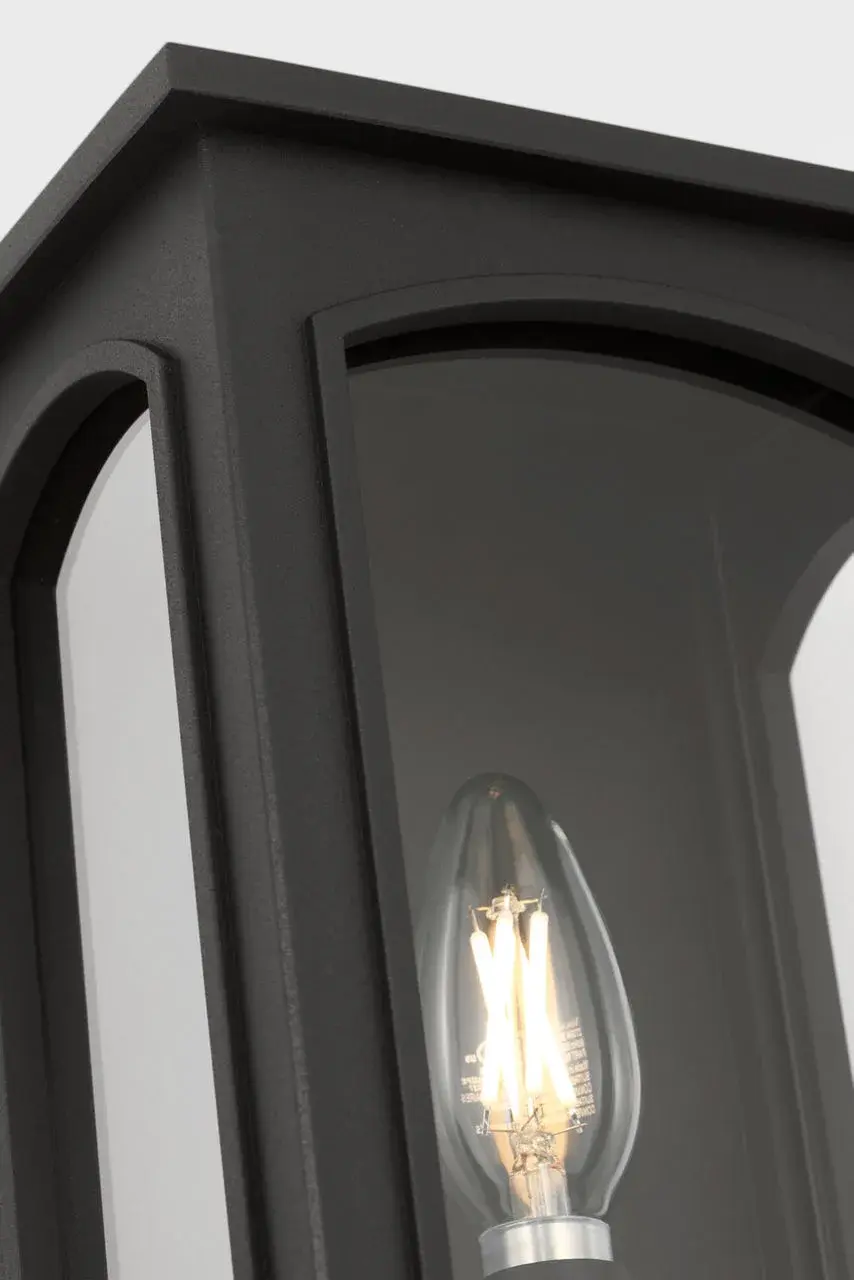 Modesto 12" Wall Lantern in Textured Black - Image 9