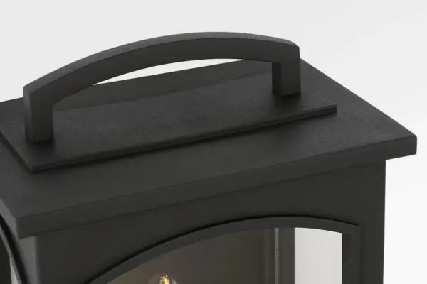 Modesto 12" Wall Lantern in Textured Black - Image 10