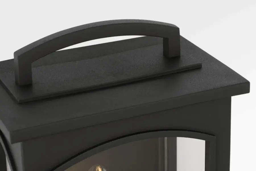 Modesto 12" Wall Lantern in Textured Black - Image 10