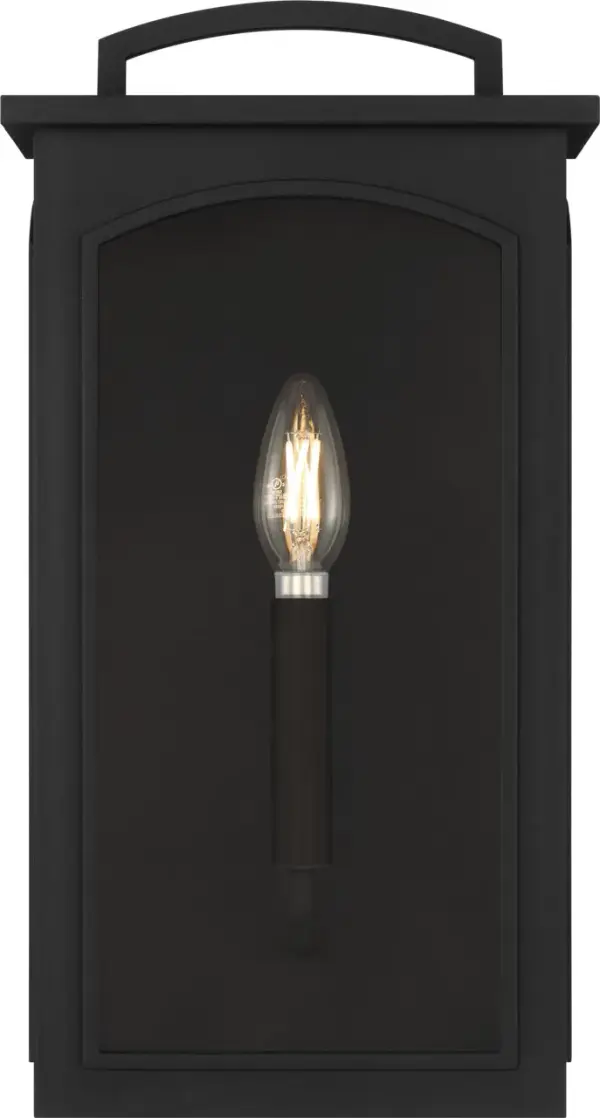 Modesto 15" Wall Lantern in Textured Black - Image 2
