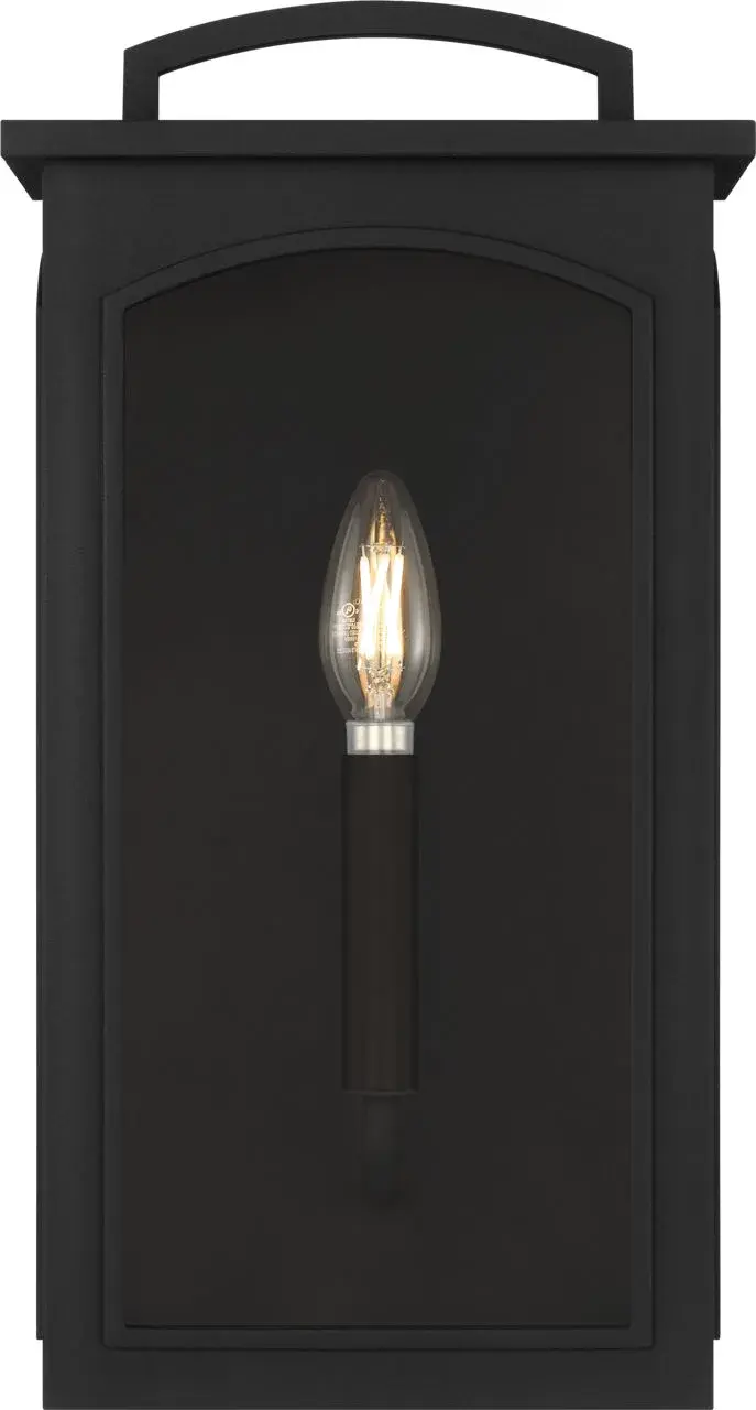 Modesto 15" Wall Lantern in Textured Black - Image 2