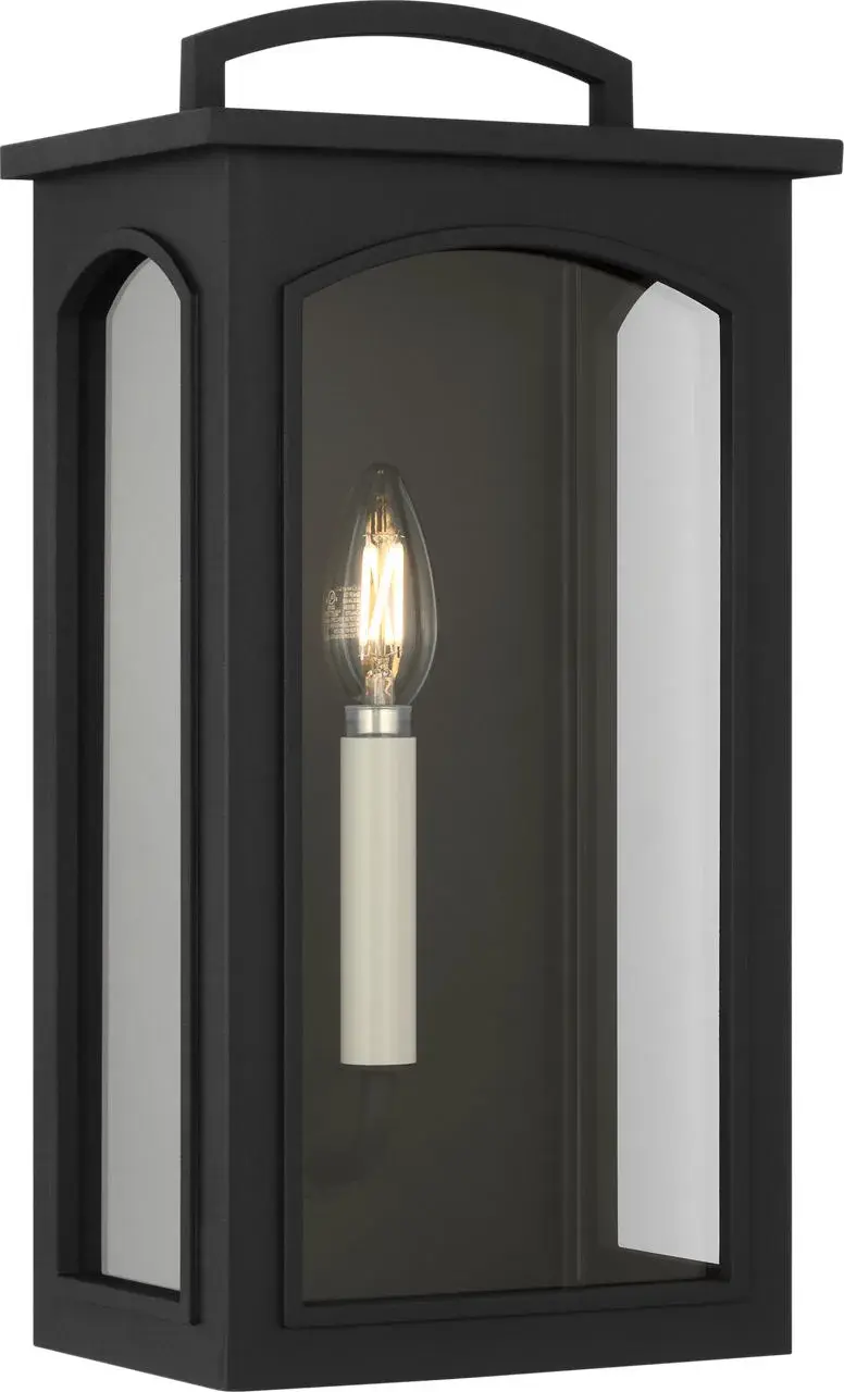 Modesto 15" Wall Lantern in Textured Black - Image 6